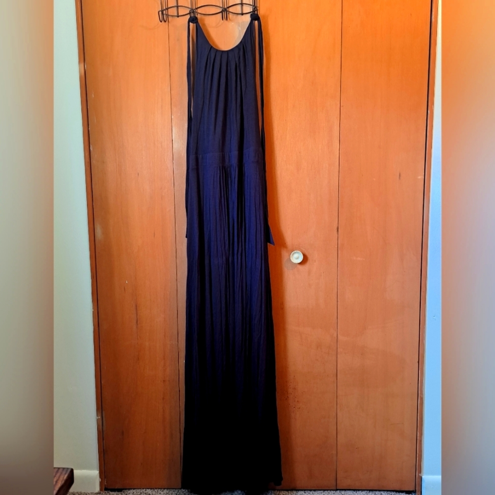LTS Halter Navy Maxi Dress